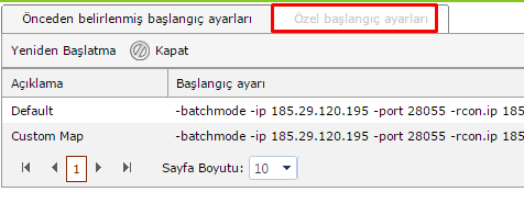 rust sunucu ayarları