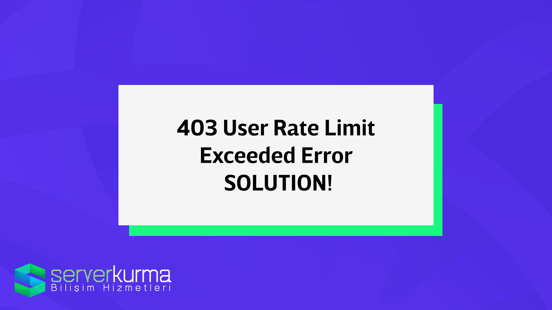 403 User Rate Limit Exceeded Error Solution Google Drive